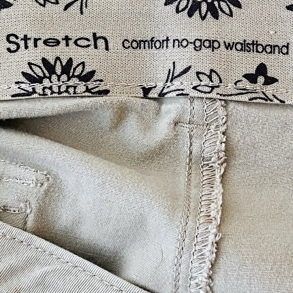 Riders Women's Tan Pants Size 12M Stretch Comfort No-gap Waistband Straight Leg - Picture 6 of 11